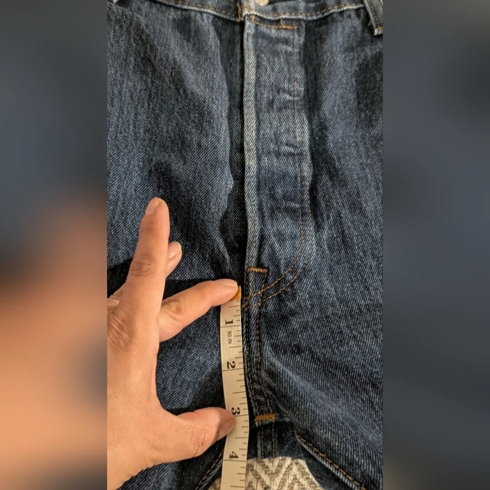 501 Levi's Men's Dark Blue Straight Jeans 38X32